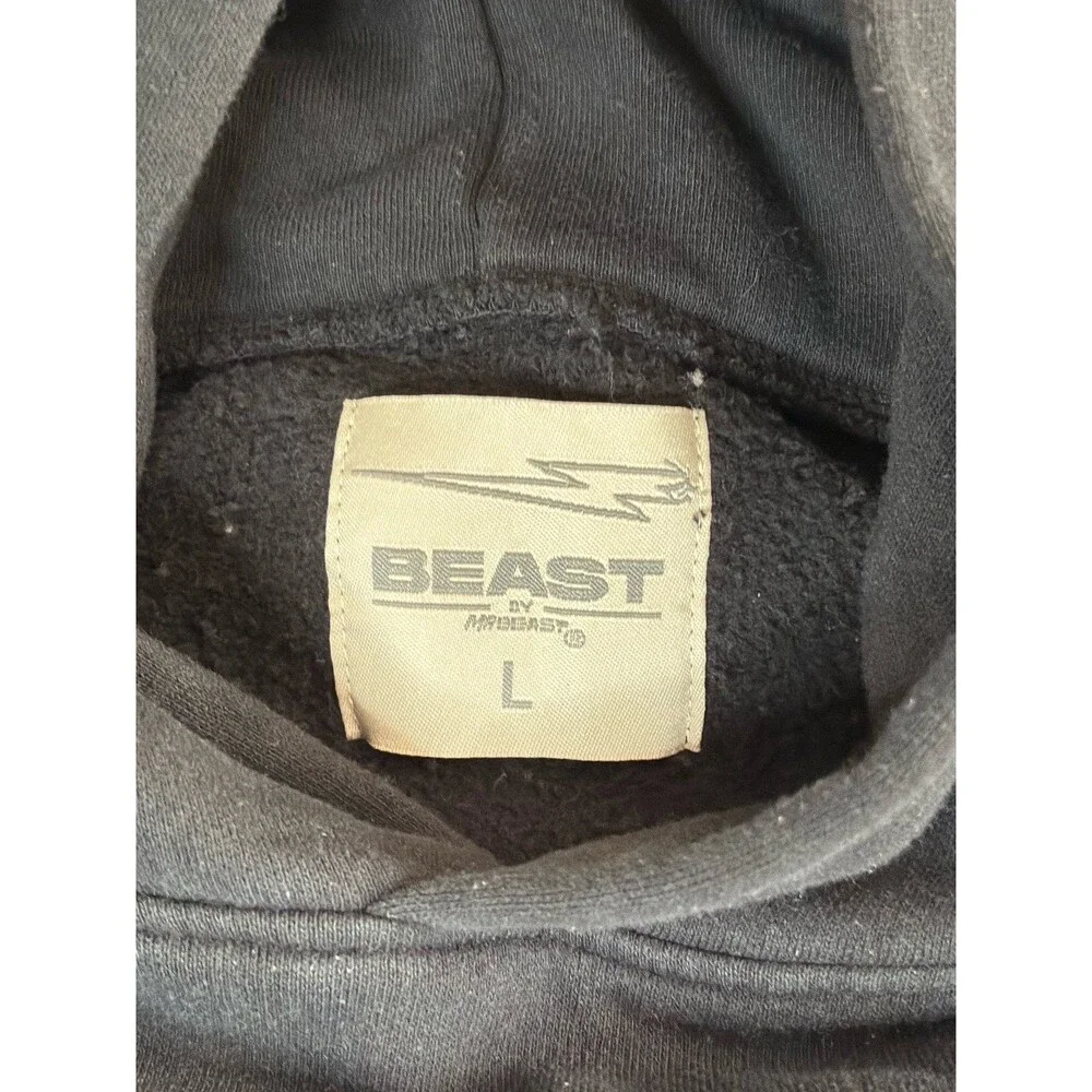 MrBeast Pixelated Beast Logo Hoodie - Size L